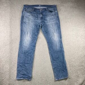 7 For All Mankind Slimmy Jeans Men 38 Denim Fit 40x33 Work Outdoor Western